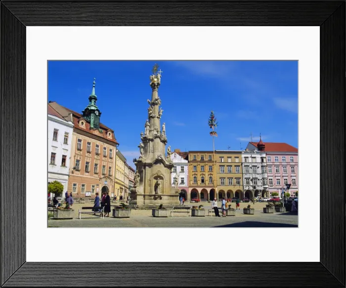 Framed Print : Trinity Column, Jindrichuv Hradec, Czech Republic, Europe Framed Print : Trinity Column, Jindrichuv Hradec, Czech Republic, Europe
