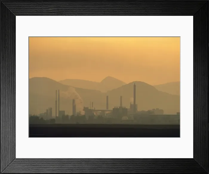 Framed Print : Pollution, chemical plant, near Terezin, North Bohemia, Czech Republic, Europe Framed Print : Pollution, chemical plant, near Terezin, North Bohemia, Czech Republic, Europe