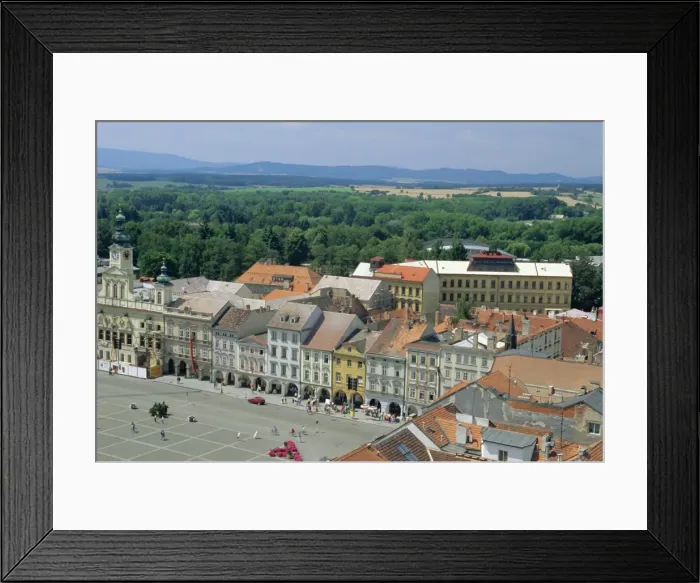 Framed Print : Main Square from Black Tower, Ceske Budejovice, South Bohemia, Czech Republic, Europe Framed Print : Main Square from Black Tower, Ceske Budejovice, South Bohemia, Czech Republic, Europe