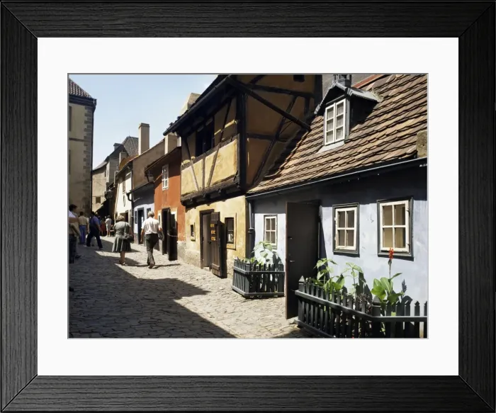 Framed Print : Golden Lane in the Castle District, Prague, Czech Republic, Europe Framed Print : Golden Lane in the Castle District, Prague, Czech Republic, Europe