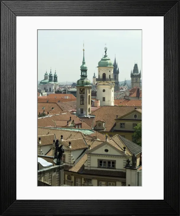 Framed Print : View from Charles Bridge overlooking Stare Mesto, Prague, UNESCO World Heritage Site Framed Print : View from Charles Bridge overlooking Stare Mesto, Prague, UNESCO World Heritage Site