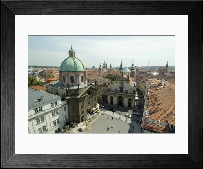Framed Print : View from Charles Bridge looking over Stare Mesto, Prague, UNESCO World Heritage Site Framed Print : View from Charles Bridge looking over Stare Mesto, Prague, UNESCO World Heritage Site