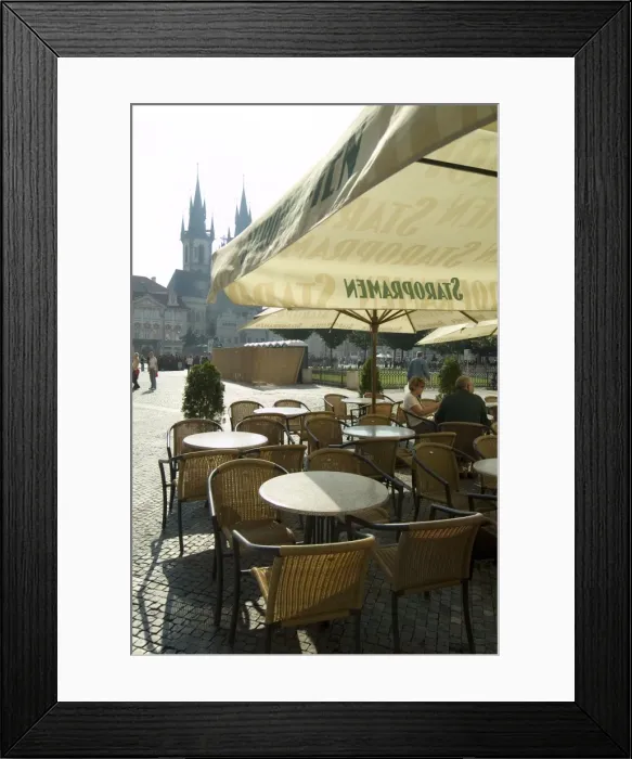 Framed Print : Cafe on the Main Square, Stare Mesto, Prague, Czech Republic, Europe Framed Print : Cafe on the Main Square, Stare Mesto, Prague, Czech Republic, Europe
