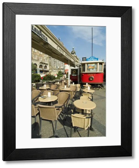 Framed Print : Cafe on Wenceslas Square, Prague, Czech Republic, Europe Framed Print : Cafe on Wenceslas Square, Prague, Czech Republic, Europe