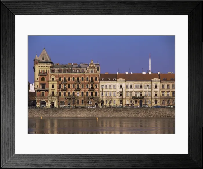 Framed Print : Riverside Baroque buildings, Stare mesto, Prague, Czech Republic, Europe Framed Print : Riverside Baroque buildings, Stare mesto, Prague, Czech Republic, Europe