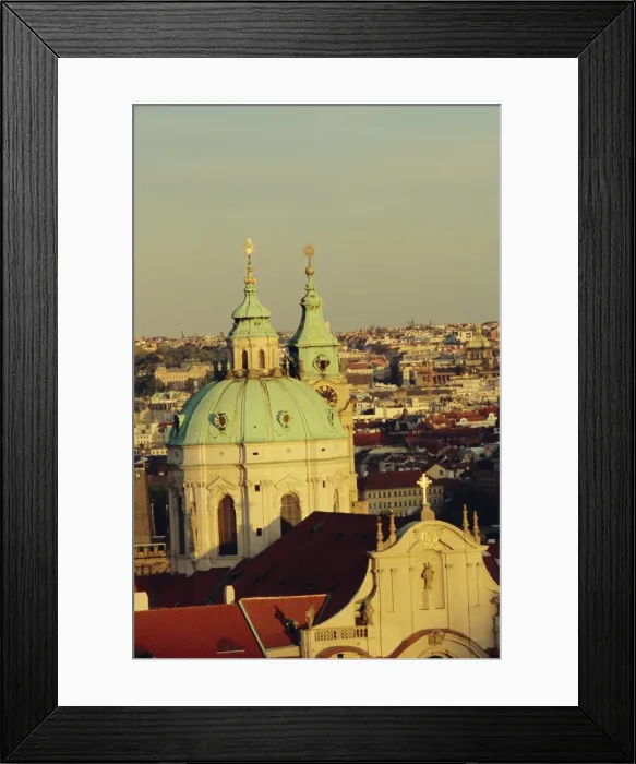 Framed Print : Dome and towers of St. Nicholas Church, Mala Strana, Prague, Czech Republic, Europe Framed Print : Dome and towers of St. Nicholas Church, Mala Strana, Prague, Czech Republic, Europe