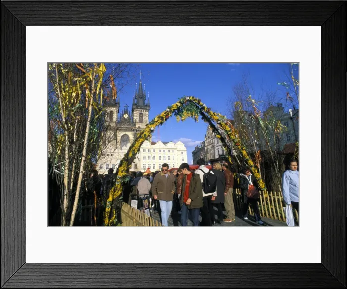 Framed Print : Easter decorations on Old Town Square, Stare Mesto, Prague, UNESCO World Heritage Site Framed Print : Easter decorations on Old Town Square, Stare Mesto, Prague, UNESCO World Heritage Site