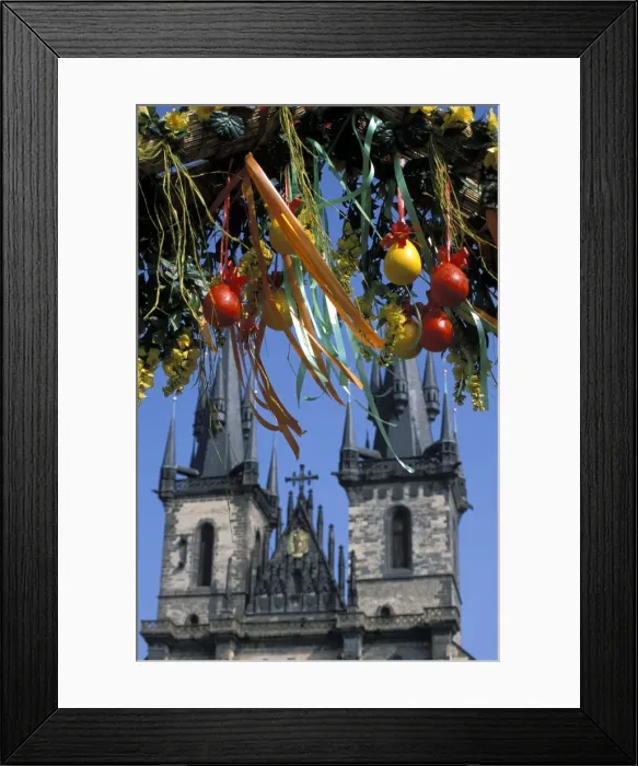 Framed Print : Easter gate decoration hanging from the Easter gate on Old Town Square Framed Print : Easter gate decoration hanging from the Easter gate on Old Town Square