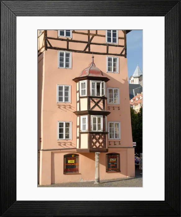 Framed Print : One of the Gothic Spalicek buildings which are part of the Spalicek complex at Kral Jiri z Podebrad Square in town of Cheb, Karlovarsky Region, West Bohemia, Czech Framed Print : One of the Gothic Spalicek buildings which are part of the Spalicek complex at Kral Jiri z Podebrad Square in town of Cheb, Karlovarsky Region, West Bohemia, Czech