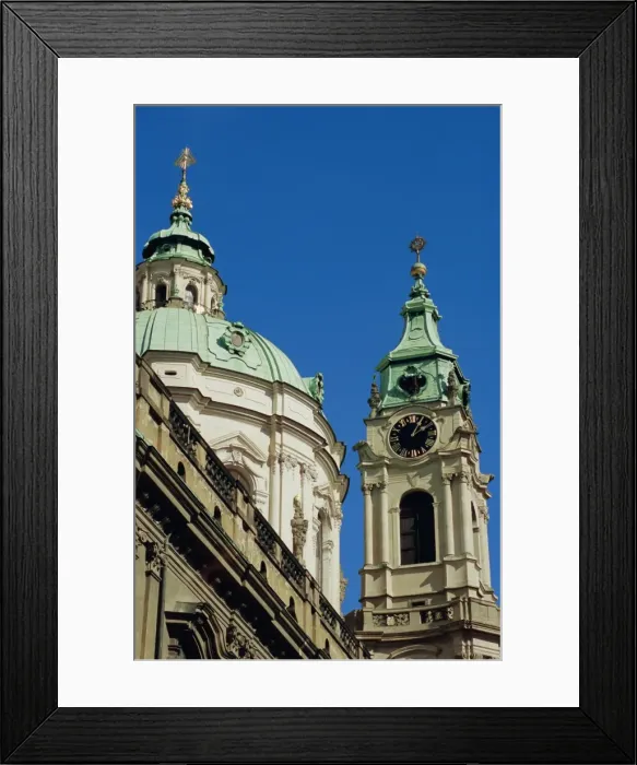 Framed Print : Cupola and tower of the Baroque St. Nicholas Church, Mala Strana, Prague Framed Print : Cupola and tower of the Baroque St. Nicholas Church, Mala Strana, Prague