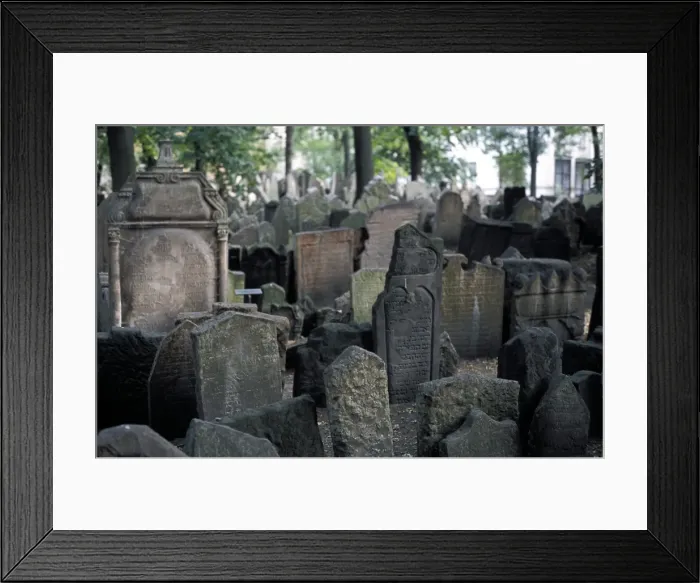 Framed Print : Headstones in the graveyard of the Jewish Cemetery, Josefov, Prague, Czech Republic Framed Print : Headstones in the graveyard of the Jewish Cemetery, Josefov, Prague, Czech Republic