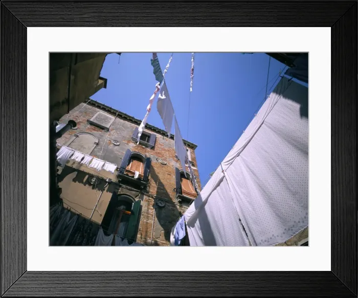 Framed Print : Washing lines, Prague, Czech Republic, Europe Framed Print : Washing lines, Prague, Czech Republic, Europe