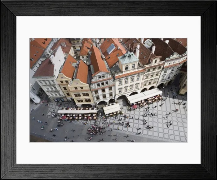 Framed Print : View from Town Hall tower of Old Town Square, Old Town, Prague, Czech Republic, Europe Framed Print : View from Town Hall tower of Old Town Square, Old Town, Prague, Czech Republic, Europe