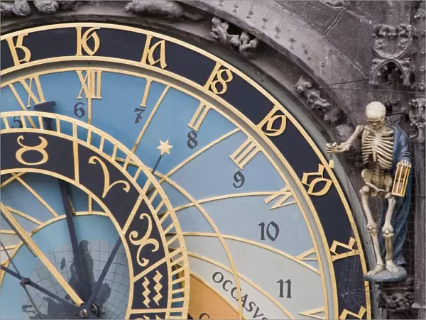 Astronomical clock, Town Hall, Old Town Square, Old Town, Prague, Czech Republic, Europe