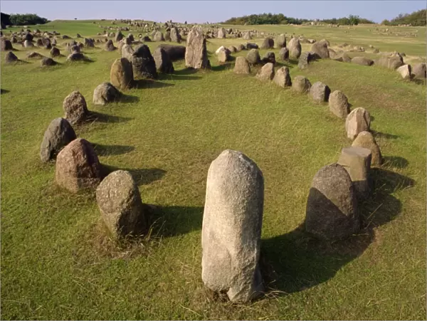Lindholm Hoje Viking grave, near Alborg, Denmark, Scandinavia, Europe