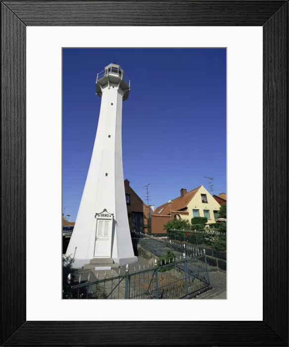 Framed Print : Lighthouse dating from 1880, overlooking harbour, Ronne, Bornholm, Denmark Framed Print : Lighthouse dating from 1880, overlooking harbour, Ronne, Bornholm, Denmark