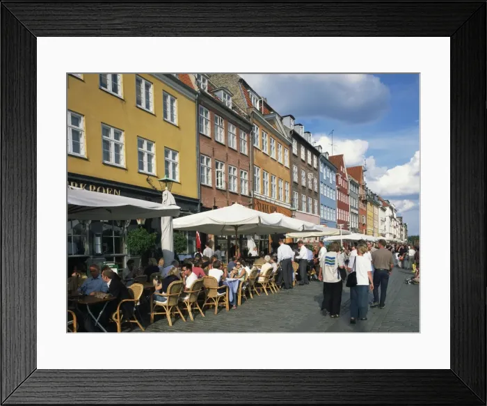 Framed Print : Cafes and restaurants, Nyhavn, Copenhagen, Denmark, Scandinvia, Europe Framed Print : Cafes and restaurants, Nyhavn, Copenhagen, Denmark, Scandinvia, Europe