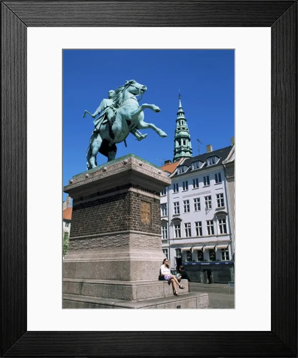 Framed Print : Absalon Monument, Hojbro Plads, Copenhagen, Denmark, Scandinavia, Europe