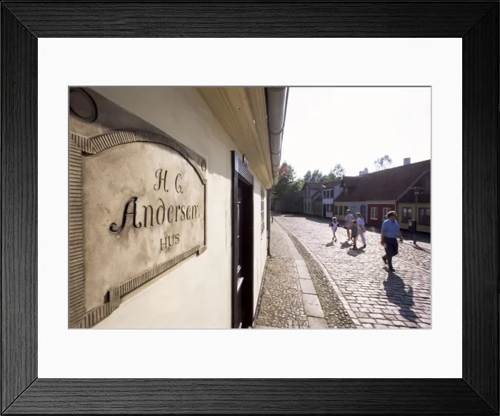 Framed Print : House in Hans Jensens Straede where Hans Christian Andersen grew up, Odense Framed Print : House in Hans Jensens Straede where Hans Christian Andersen grew up, Odense