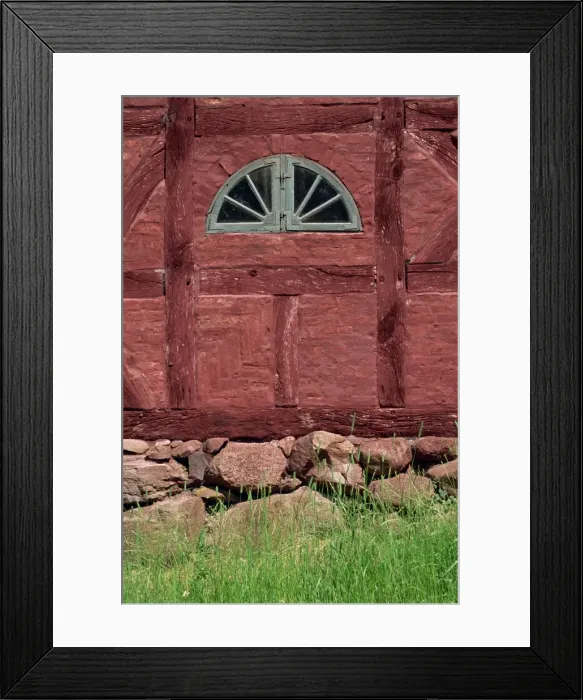 Framed Print : Close-up of window in timber framed building, Village Museum, Tommerup Rectory Framed Print : Close-up of window in timber framed building, Village Museum, Tommerup Rectory