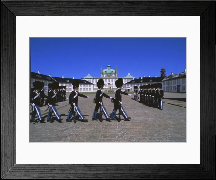 Framed Print : Changing the guards, Royal Palace, Fredericksburg Frederiksborg Slot), Denmark Framed Print : Changing the guards, Royal Palace, Fredericksburg Frederiksborg Slot), Denmark