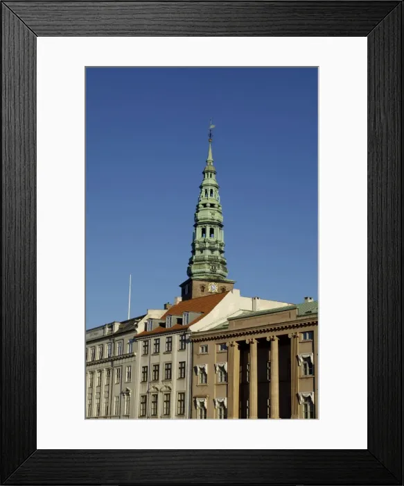 Framed Print : Nikolaj church and houses along Gammelstrand, Copenhagen, Denmark, Scandinavia, Europe Framed Print : Nikolaj church and houses along Gammelstrand, Copenhagen, Denmark, Scandinavia, Europe