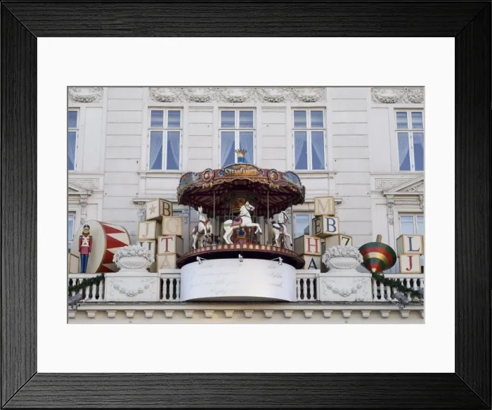 Framed Print : Detail of Hotel d Angleterre at Christmas, Kogens Nytorv, Copenhagen Framed Print : Detail of Hotel d Angleterre at Christmas, Kogens Nytorv, Copenhagen