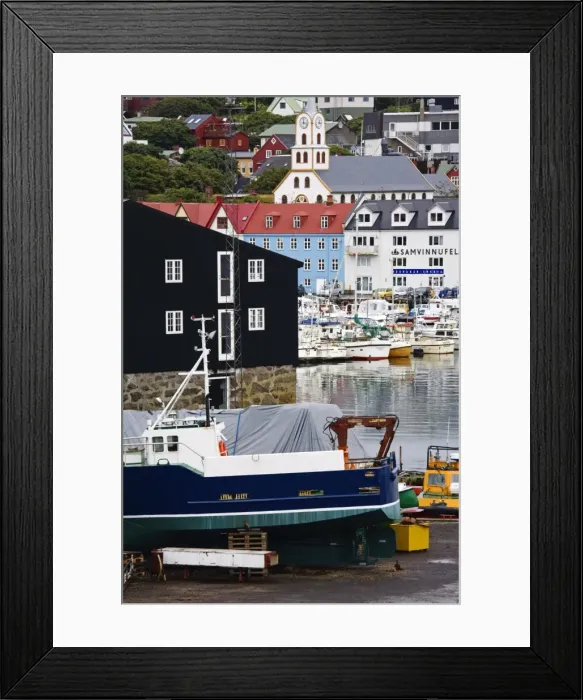 Framed Print : Dry dock, Port of Torshavn, Faroe Islands (Faeroes), Kingdom of Denmark, Europe Framed Print : Dry dock, Port of Torshavn, Faroe Islands (Faeroes), Kingdom of Denmark, Europe