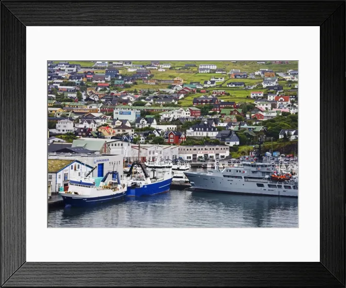 Framed Print : Commercial docks, Port of Torshavn, Faroe Islands, Kingdom of Denmark, Europe Framed Print : Commercial docks, Port of Torshavn, Faroe Islands, Kingdom of Denmark, Europe