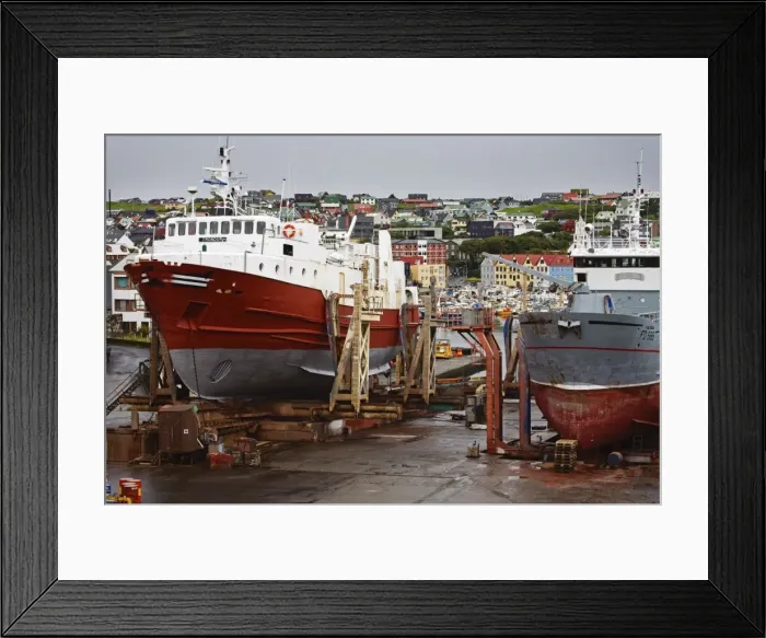 Framed Print : Dry dock, Port of Torshavn, Faroe Islands, Kingdom of Denmark, Europe Framed Print : Dry dock, Port of Torshavn, Faroe Islands, Kingdom of Denmark, Europe