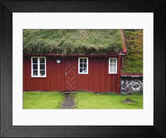 Framed Print : Sod roof building in historic Tinganes district, City of Torshavn, Faroe Islands Framed Print : Sod roof building in historic Tinganes district, City of Torshavn, Faroe Islands