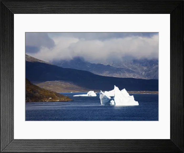 Framed Print : Icebergs, Island of Qoornoq, Province of Kitaa, Southern Greenland, Kingdom of Denmark Framed Print : Icebergs, Island of Qoornoq, Province of Kitaa, Southern Greenland, Kingdom of Denmark