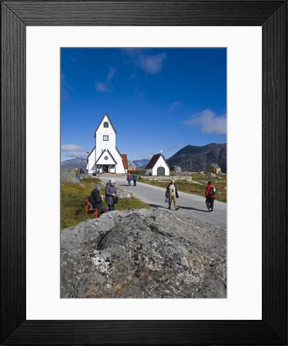 Framed Print : Port of Nanortalik church, Island of Qoornoq, Province of Kitaa, Southern Greenland Framed Print : Port of Nanortalik church, Island of Qoornoq, Province of Kitaa, Southern Greenland