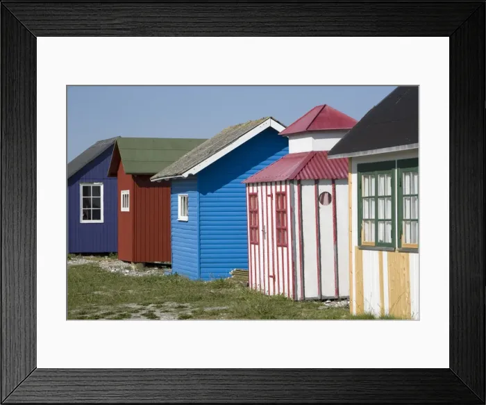 Framed Print : Beach huts, Maple Island, Aero Island, Funen, Denmark Framed Print : Beach huts, Maple Island, Aero Island, Funen, Denmark