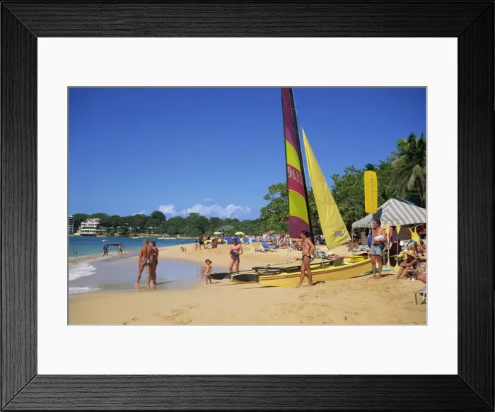 Framed Print : Tourists on the beach at Sosua, Dominican Republic, West Indies, Caribbean Framed Print : Tourists on the beach at Sosua, Dominican Republic, West Indies, Caribbean