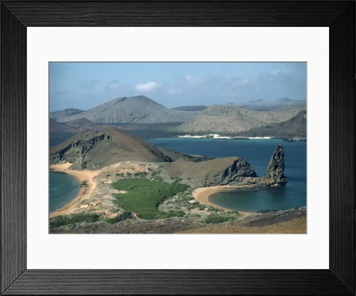 Framed Print : The coastline at Bartolome in the Galapagos islands, Ecuador, South America Framed Print : The coastline at Bartolome in the Galapagos islands, Ecuador, South America