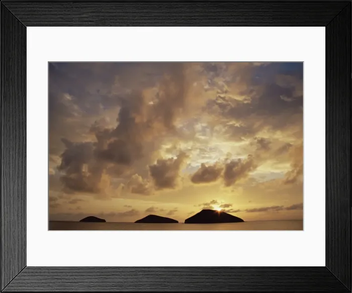 Framed Print : Sunrise behind Bainbridge Rocks, off James Island, Galapagos Islands, UNESCO World Heritage Site Framed Print : Sunrise behind Bainbridge Rocks, off James Island, Galapagos Islands, UNESCO World Heritage Site