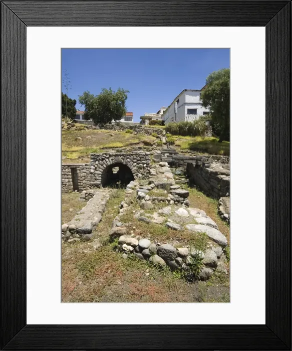 Framed Print : Inca ruins with trapezoidal niches between Avenida Todos Santos and the Rio Tomebamba Framed Print : Inca ruins with trapezoidal niches between Avenida Todos Santos and the Rio Tomebamba