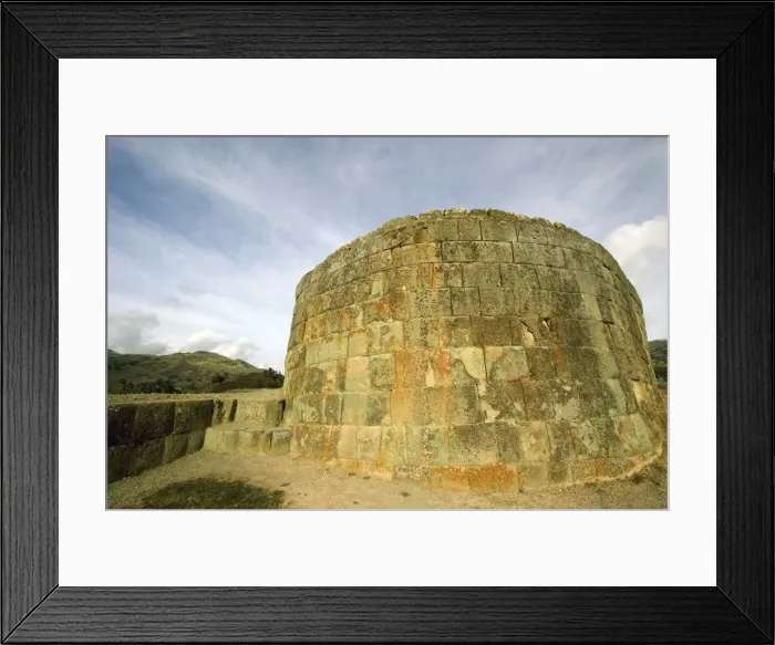 Framed Print : Curved wall showing classic mortar-less stonework in the unique elliptical structure of the Temple of the Sun at the most important Inca site in Ecuador, elevation 3230m, Ingapirca, Canar Province, Southern Highlands, Ecuador Framed Print : Curved wall showing classic mortar-less stonework in the unique elliptical structure of the Temple of the Sun at the most important Inca site in Ecuador, elevation 3230m, Ingapirca, Canar Province, Southern Highlands, Ecuador