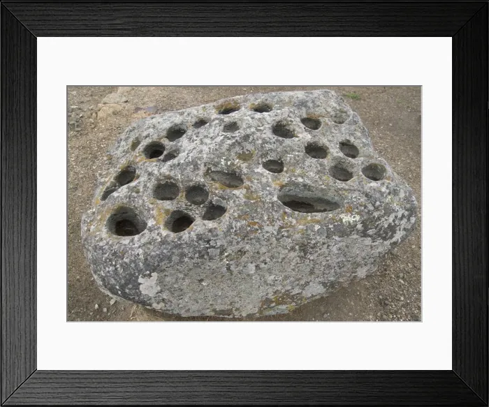 Framed Print : Rock with holes of uncertain use at the most important Inca site in Ecuador Framed Print : Rock with holes of uncertain use at the most important Inca site in Ecuador