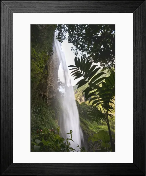 Framed Print : The Rio Verde waterfall, one of many in the valley of the Pastaza River that flows from the Andes to the upper Amazon Basin, near Banos, Ambato Province, Central Highlands, Ecuador Framed Print : The Rio Verde waterfall, one of many in the valley of the Pastaza River that flows from the Andes to the upper Amazon Basin, near Banos, Ambato Province, Central Highlands, Ecuador