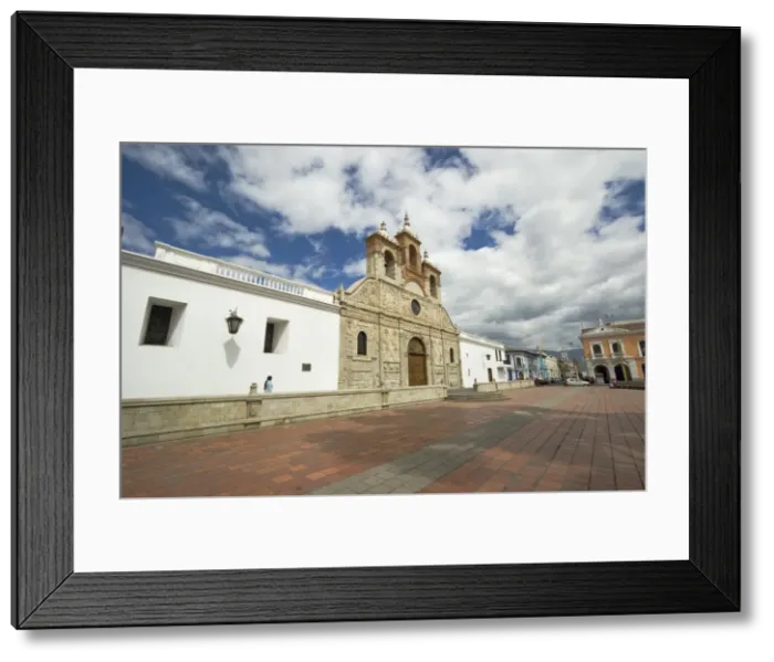Framed Print : Baroque mestizo limestone facade of the Cathedral in this colonial-style provincial capital Framed Print : Baroque mestizo limestone facade of the Cathedral in this colonial-style provincial capital