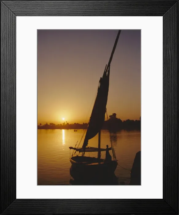 Framed Print : Sunset on the River Nile, Luxor, Egypt, North Africa, Africa Framed Print : Sunset on the River Nile, Luxor, Egypt, North Africa, Africa
