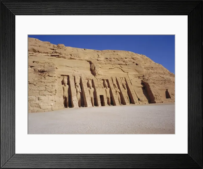 Framed Print : Temple of Hathor in honour of Nefretare, was moved when Aswan High Dam was built