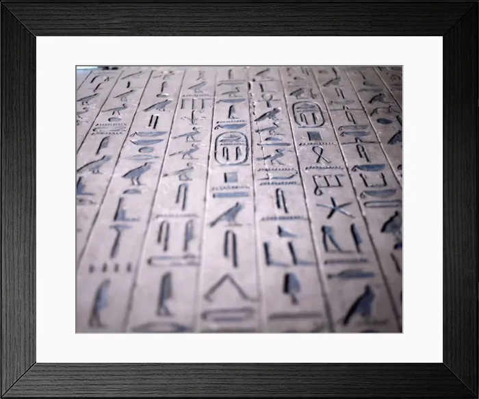 Framed Print : Hieroglyphics in the interior of the pyramid of Unas, Sakkara (Saqqarah) Framed Print : Hieroglyphics in the interior of the pyramid of Unas, Sakkara (Saqqarah)