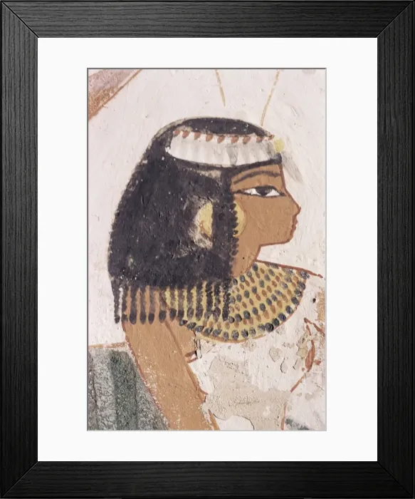 Framed Print : Wall painting of daughter of Nakht from hunt scene in the tomb of Nakht Framed Print : Wall painting of daughter of Nakht from hunt scene in the tomb of Nakht