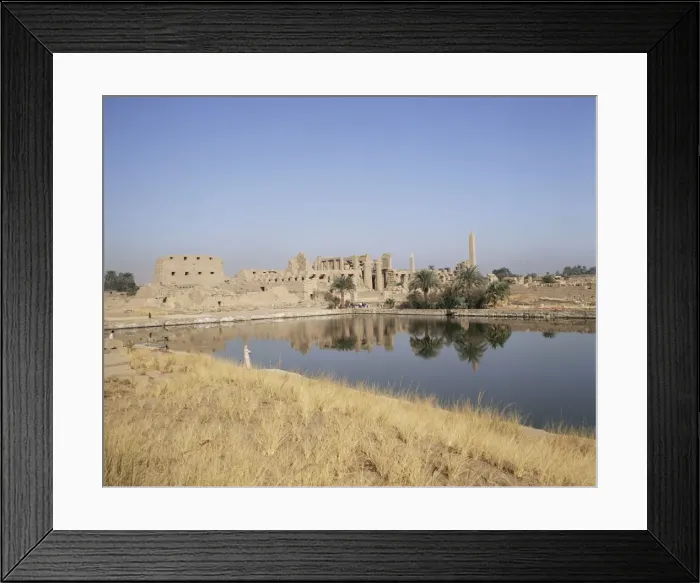 Framed Print : Sacred lake, Temple of Karnak, Thebes, UNESCO World Heritage Site, Egypt Framed Print : Sacred lake, Temple of Karnak, Thebes, UNESCO World Heritage Site, Egypt