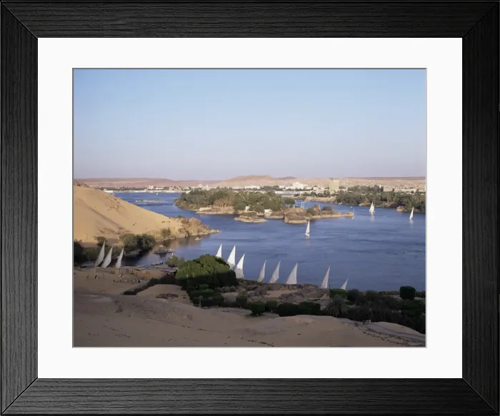 Framed Print : The River Nile, including Kitcheners and Elephantine island, Aswan, Egypt Framed Print : The River Nile, including Kitcheners and Elephantine island, Aswan, Egypt