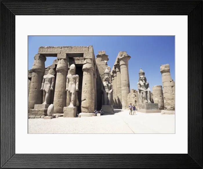 Framed Print : Statue of Ramses II in the Great Court of Ramses II, Luxor Temple, Luxor Framed Print : Statue of Ramses II in the Great Court of Ramses II, Luxor Temple, Luxor