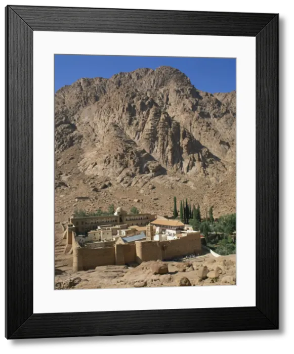 Framed Print : St. Catherines Monastery below a rocky hill, UNESCO World Heritage Site Framed Print : St. Catherines Monastery below a rocky hill, UNESCO World Heritage Site